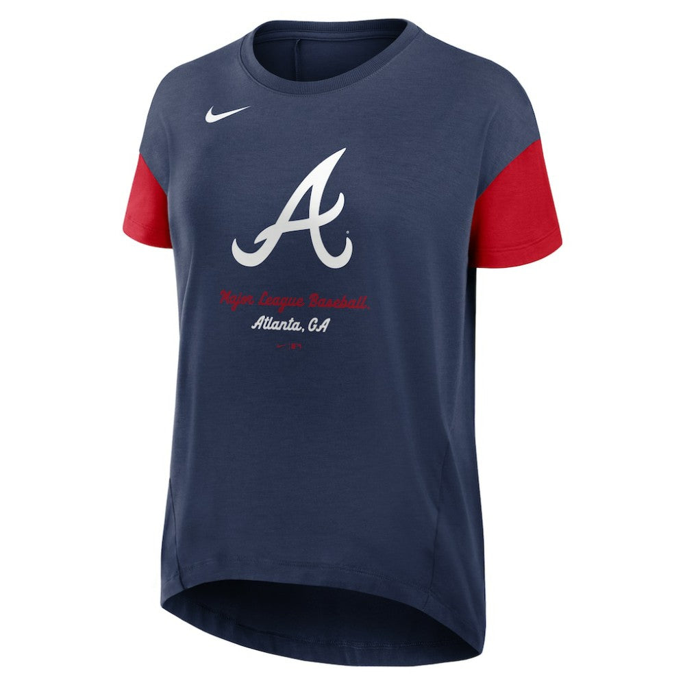 Atlanta Braves Nike Women's Flowy Fashion Tri-Blend Dri-FIT T-Shirt On Sale