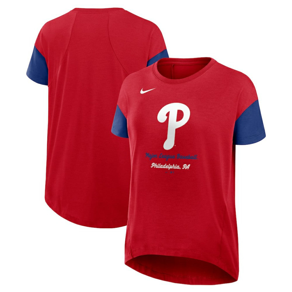 Philadelphia Phillies Nike Women's Flowy Fashion Tri-Blend Dri-FIT T-Shirt for sale