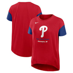 Philadelphia Phillies Nike Women's Flowy Fashion Tri-Blend Dri-FIT T-Shirt for sale