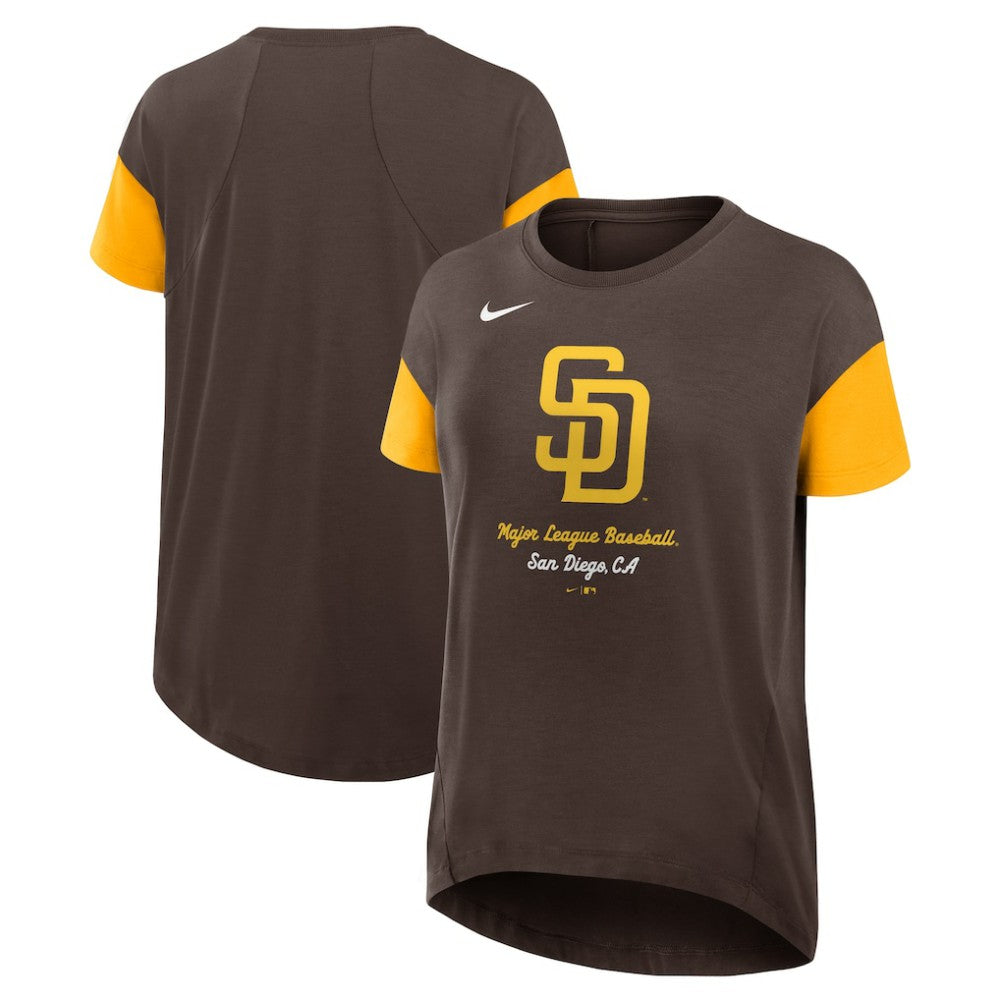 San Diego Padres Nike Women's Flowy Fashion Tri-Blend Dri-FIT T-Shirt Sale