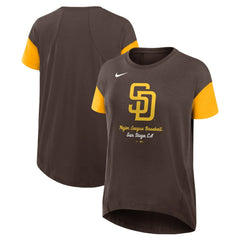 San Diego Padres Nike Women's Flowy Fashion Tri-Blend Dri-FIT T-Shirt Sale