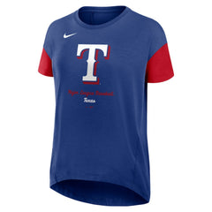 Texas Rangers Nike Women's Flowy Fashion Tri-Blend Dri-FIT T-Shirt discount