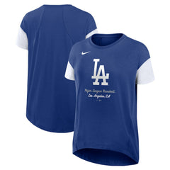 Los Angeles Dodgers Nike Women's Flowy Fashion Tri-Blend Dri-FIT T-Shirt discount