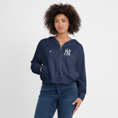 New York Yankees Nike Women's Cropped Chill Full-Zip Hoodie for sale
