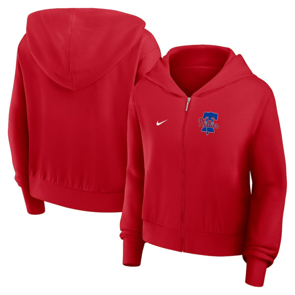 Philadelphia Phillies Nike Women's Cropped Chill Full-Zip Hoodie Online