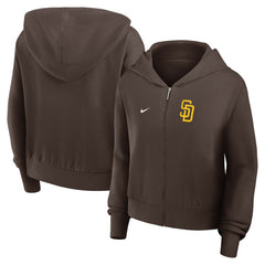 San Diego Padres Nike Women's Cropped Chill Full-Zip Hoodie Clearance