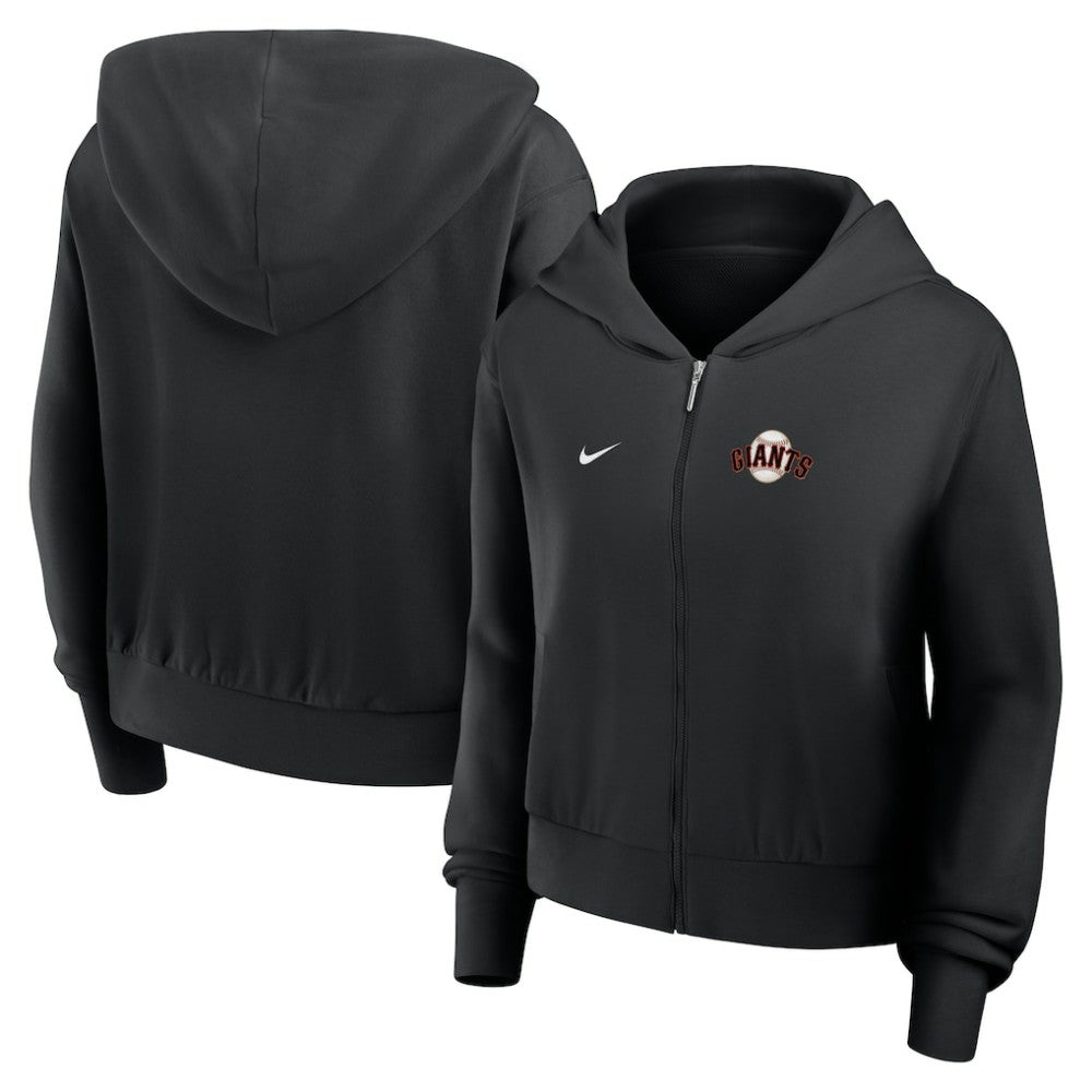 San Francisco Giants Nike Women's Cropped Chill Full-Zip Hoodie On Sale