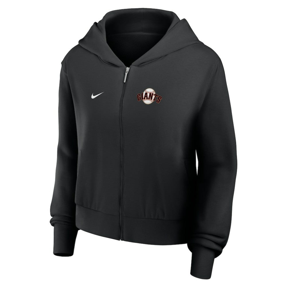 San Francisco Giants Nike Women's Cropped Chill Full-Zip Hoodie On Sale