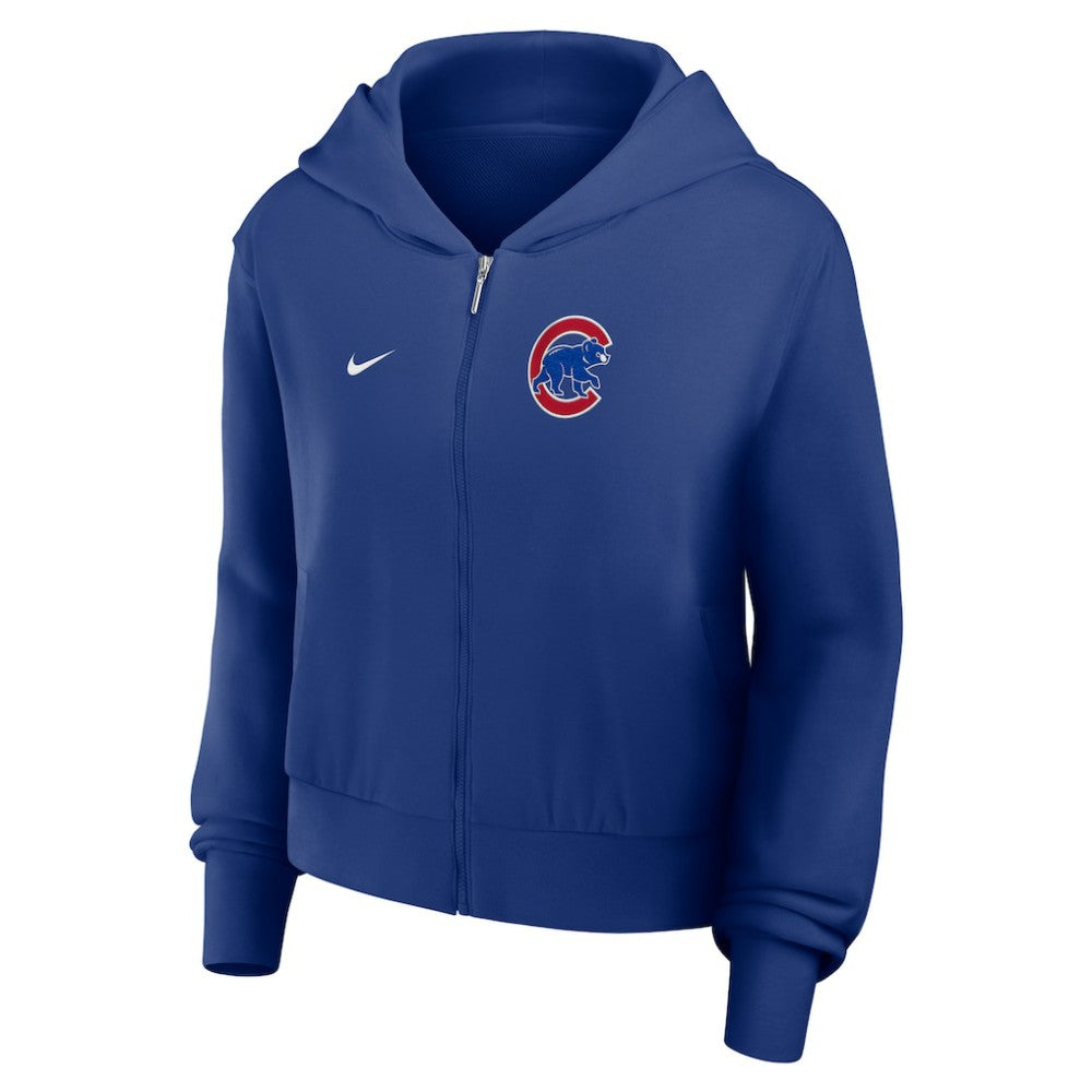 Chicago Cubs Nike Women's Cropped Chill Full-Zip Hoodie discount