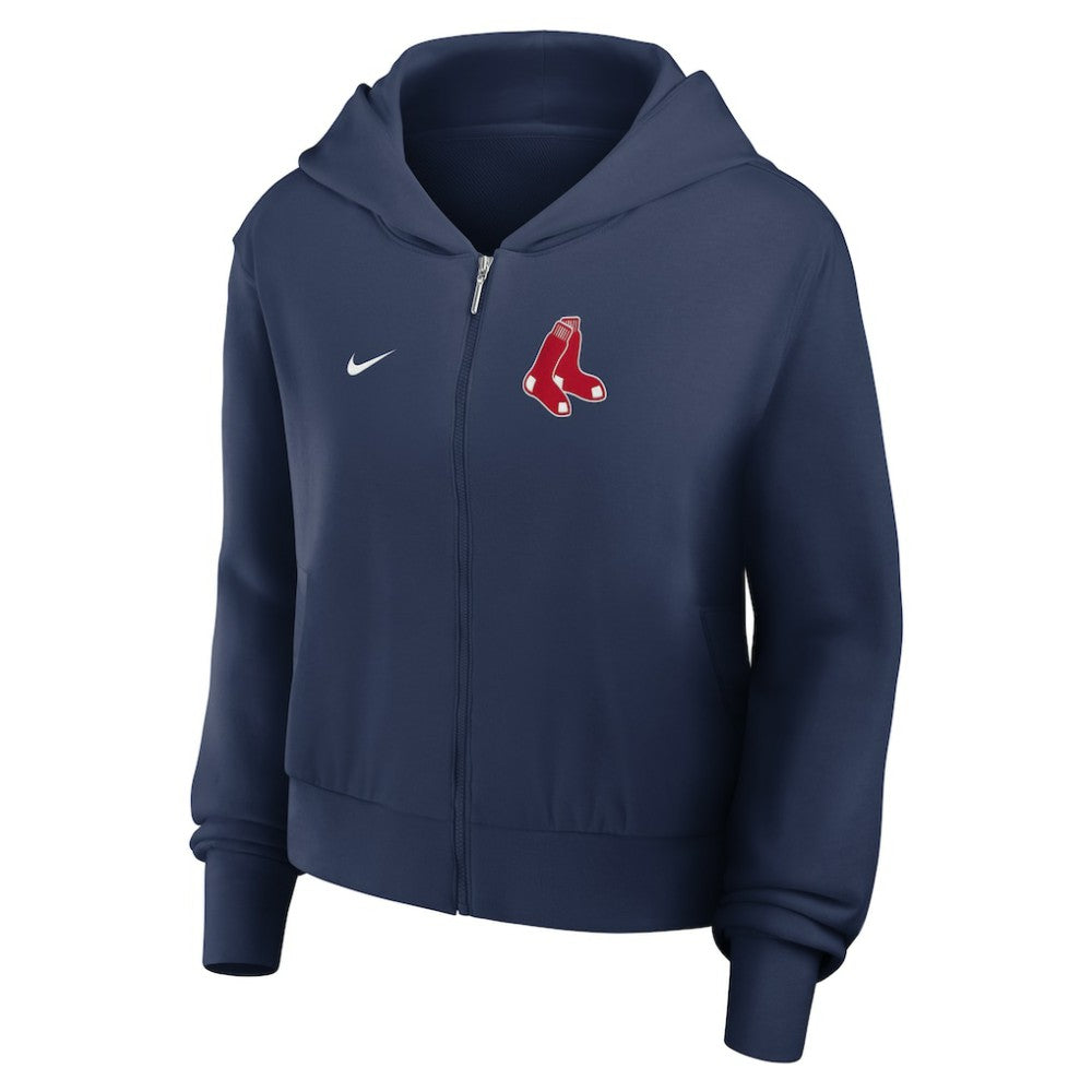 Boston Red Sox Nike Women's Cropped Chill Full-Zip Hoodie Near Me
