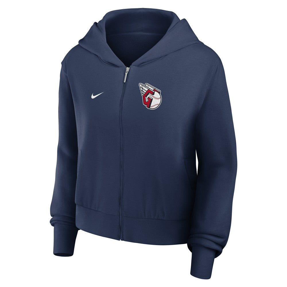 Cleveland Guardians Nike Women's Cropped Chill Full-Zip Hoodie Online