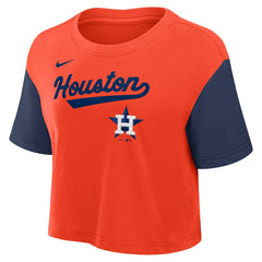 Houston Astros Nike Women's Script Dri-FIT Cropped T-Shirt Online