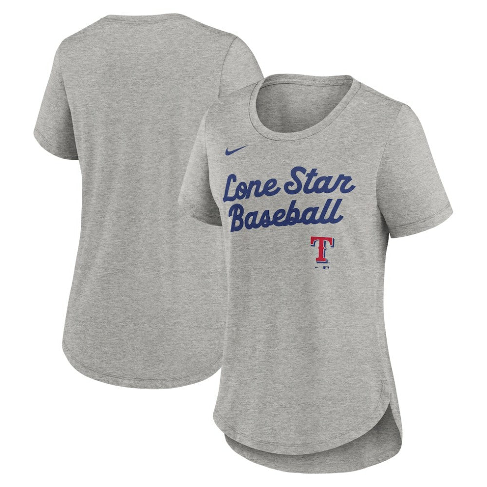 Texas Rangers Nike Women's Script Tri-Blend T-Shirt Online