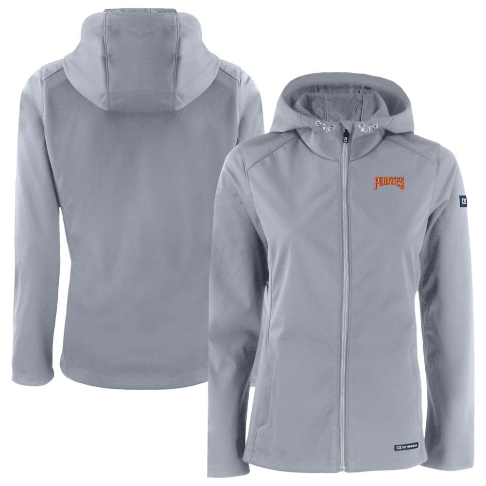 Pittsburgh Pirates Cutter & Buck Women's Evoke Eco Softshell Recycled Full-Zip Jacket On Sale