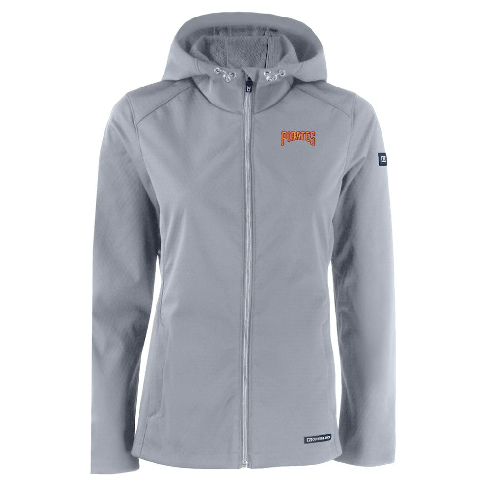 Pittsburgh Pirates Cutter & Buck Women's Evoke Eco Softshell Recycled Full-Zip Jacket On Sale