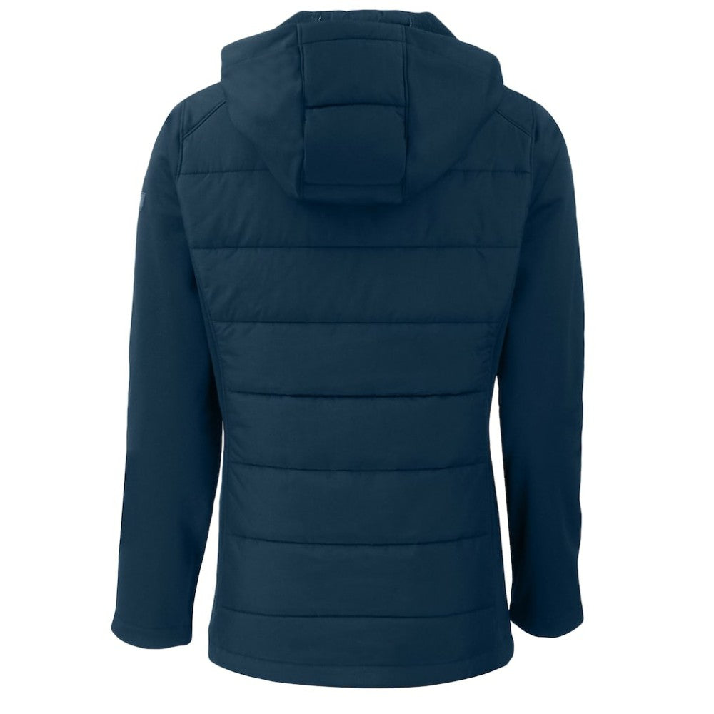 Seattle Mariners Cutter & Buck Women's  Evoke Hybrid Eco Softshell Recycled Full-Zip Hoodie Jacket Lifestyle