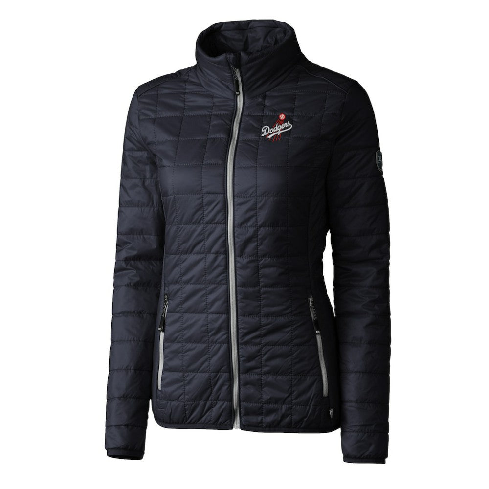 Los Angeles Dodgers Cutter & Buck Women's Rainier PrimaLoft Eco Insulated Full-Zip Puffer Jacket Sale