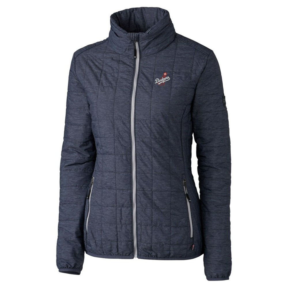 Los Angeles Dodgers Cutter & Buck Women's Rainier PrimaLoft Eco Insulated Full-Zip Puffer Jacket Lifestyle