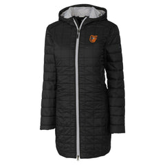 Baltimore Orioles Cutter & Buck Women's Rainier Primaloft Eco Insulated Hooded Full-Zip Long Coat Lifestyle