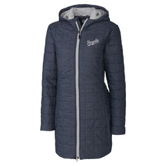Kansas City Royals Cutter & Buck Women's Rainier Primaloft Eco Insulated Hooded Full-Zip Long Coat Lifestyle
