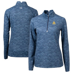 Seattle Mariners Cutter & Buck Women's  Traverse Camo Print Stretch Quarter-Zip Top Clearance