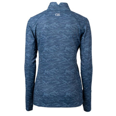 Seattle Mariners Cutter & Buck Women's  Traverse Camo Print Stretch Quarter-Zip Top Clearance