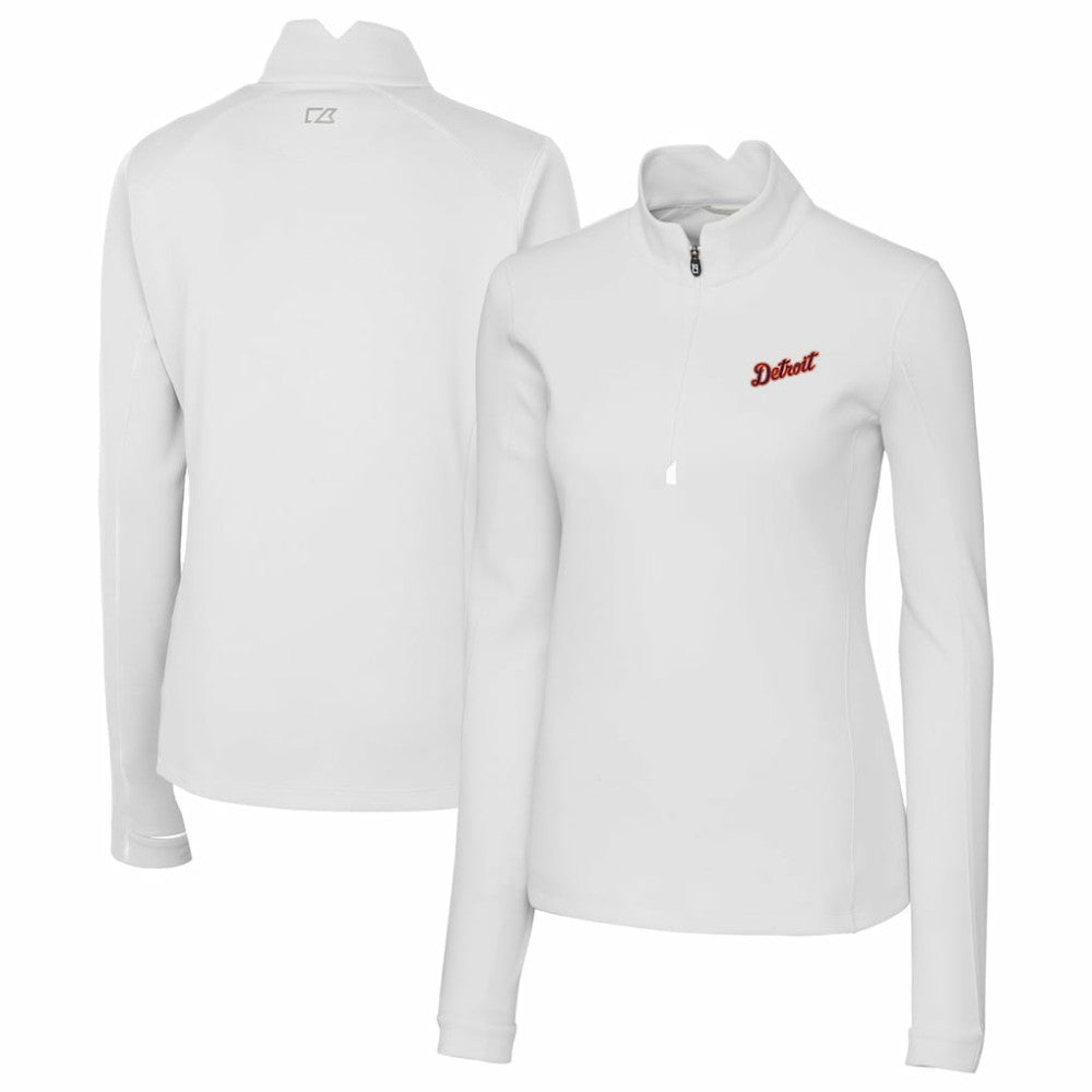 Detroit Tigers Cutter & Buck Women's  Traverse Stretch Quarter-Zip Pullover Top Near Me