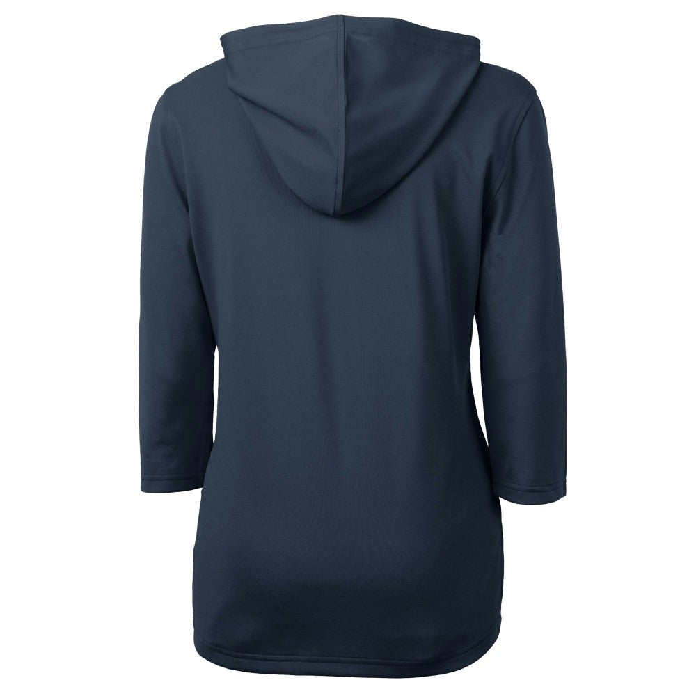 Cleveland Guardians Cutter & Buck Women's  DryTec Virtue Eco Pique Recycled 3/4-Sleeve Half-Zip Pullover Hoodie discount