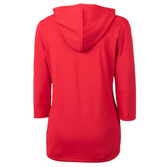 Cleveland Guardians Cutter & Buck Women's  DryTec Virtue Eco Pique Recycled 3/4-Sleeve Half-Zip Pullover Hoodie On Sale