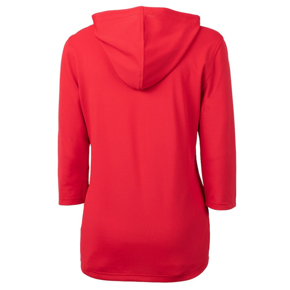 St. Louis Cardinals Cutter & Buck Women's Cooperstown Collection DryTec Virtue Eco Pique Recycled 3/4-Sleeve Half-Zip Pullover Hoodie for sale
