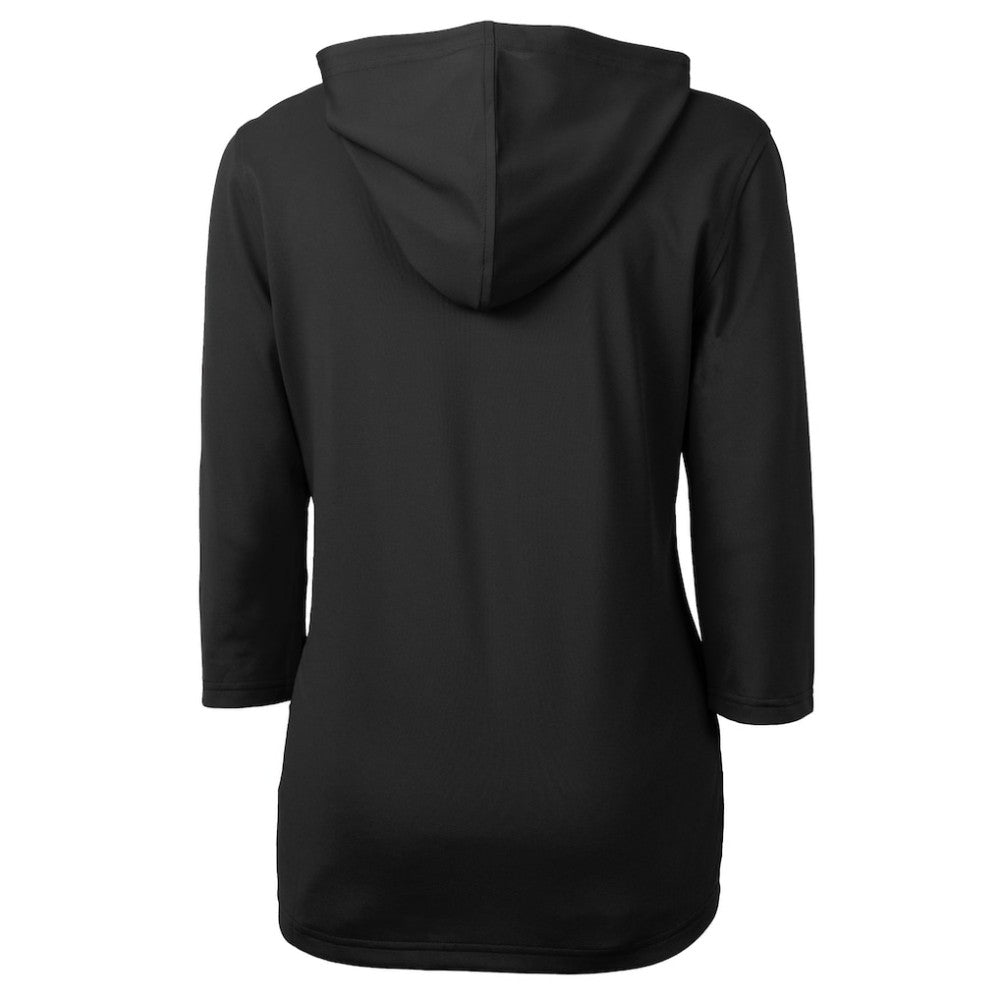 San Francisco Giants Cutter & Buck Women's  DryTec Virtue Eco Pique Recycled 3/4-Sleeve Half-Zip Pullover Hoodie Lifestyle
