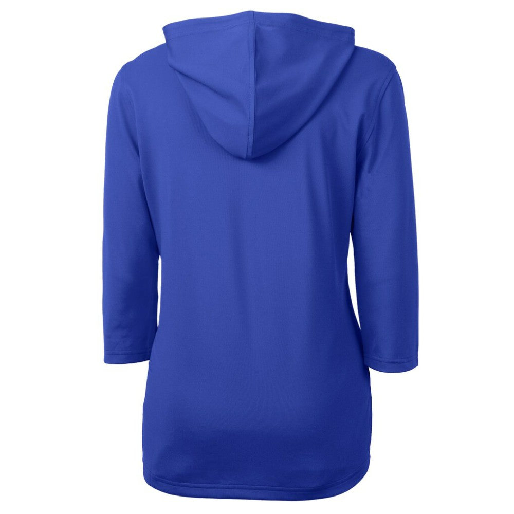 Seattle Mariners Cutter & Buck Women's  DryTec Virtue Eco Pique Recycled 3/4-Sleeve Half-Zip Pullover Hoodie Sale