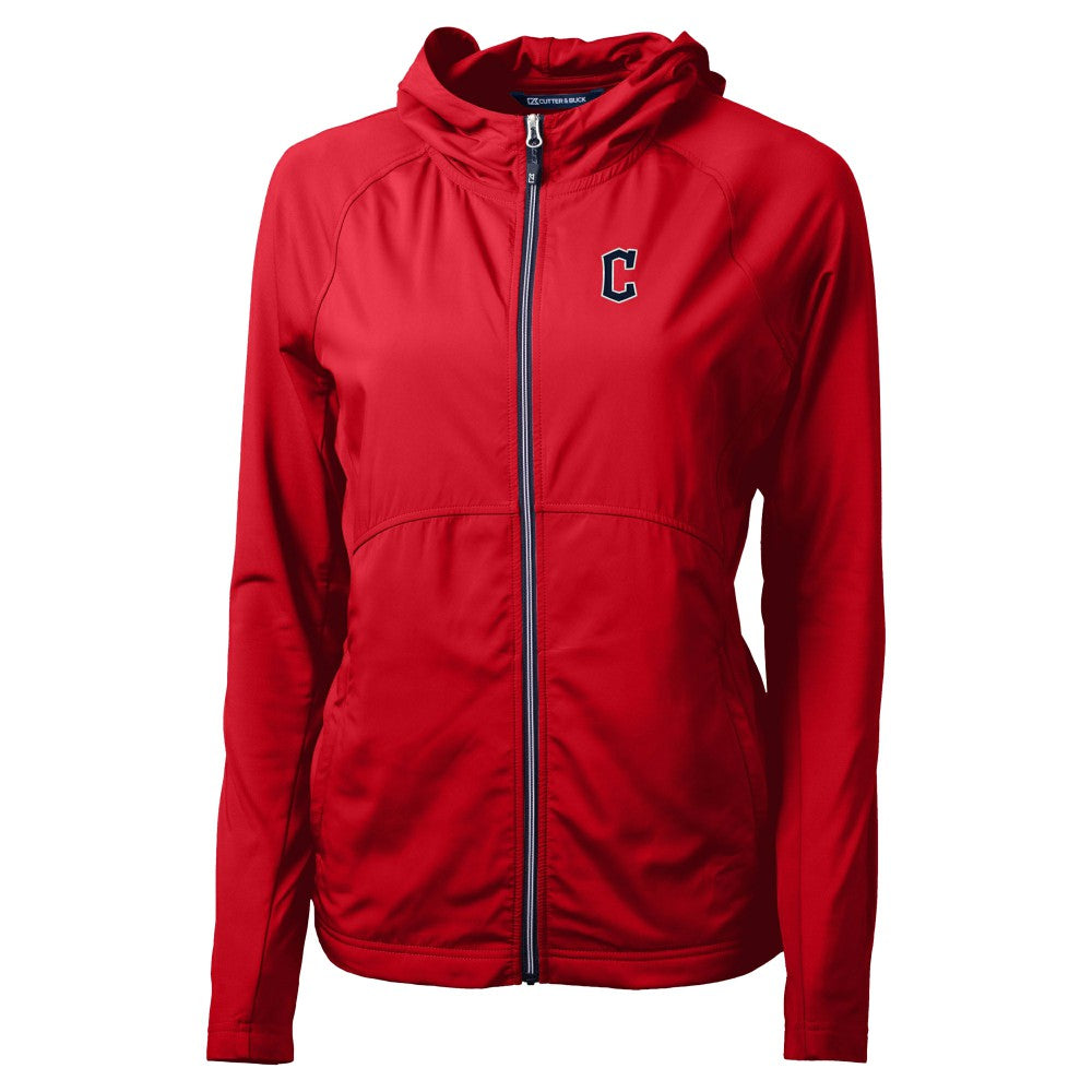 Cleveland Guardians Cutter & Buck Women's  Adapt Eco Knit Hybrid Recycled Full-Zip Hoodie discount