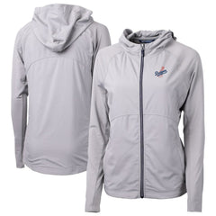 Los Angeles Dodgers Cutter & Buck Women's  Adapt Eco Knit Hybrid Recycled Full-Zip Hoodie Lifestyle