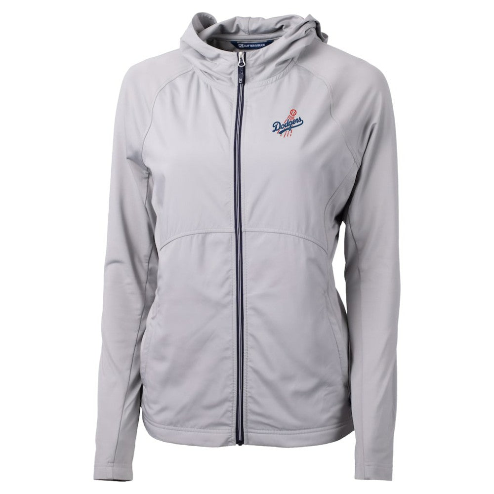 Los Angeles Dodgers Cutter & Buck Women's  Adapt Eco Knit Hybrid Recycled Full-Zip Hoodie Lifestyle
