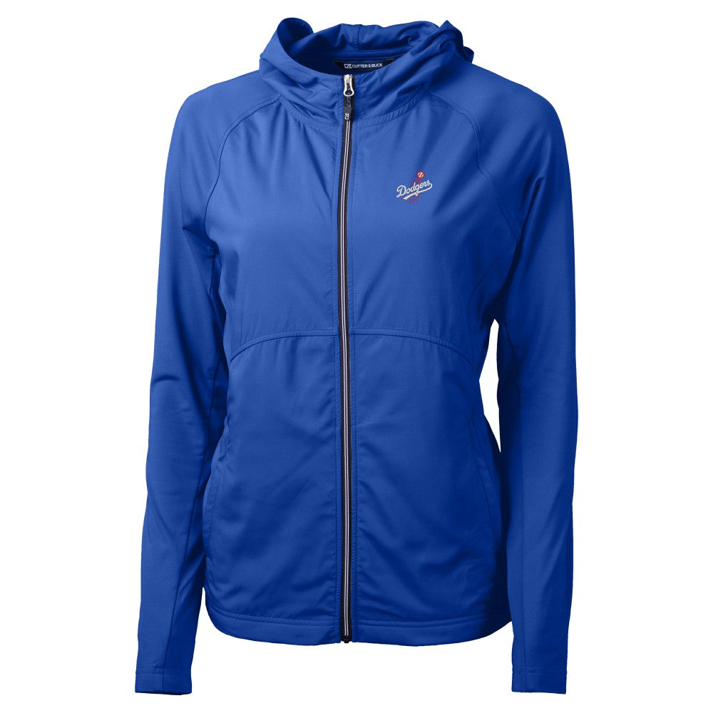 Los Angeles Dodgers Cutter & Buck Women's  Adapt Eco Knit Hybrid Recycled Full-Zip Hoodie for sale