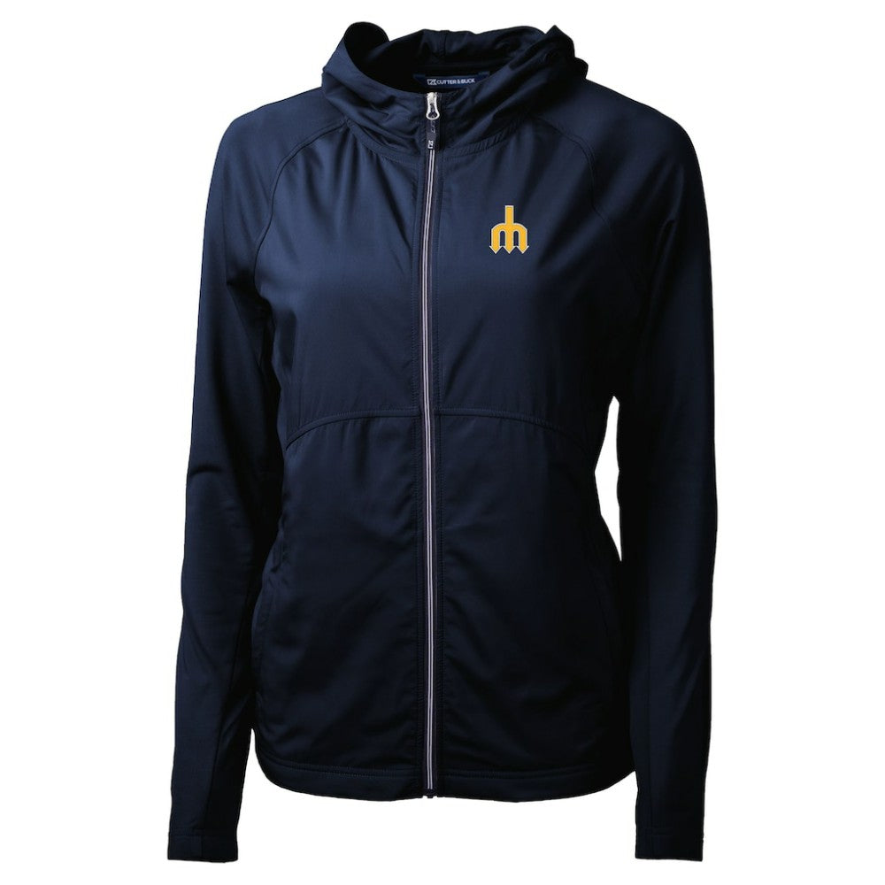 Seattle Mariners Cutter & Buck Women's  Adapt Eco Knit Hybrid Recycled Full-Zip Hoodie discount