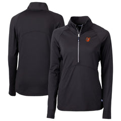 Baltimore Orioles Cutter & Buck Women's  DryTec Adapt Eco Knit Stretch Recycled Raglan Half-Zip Top Clearance