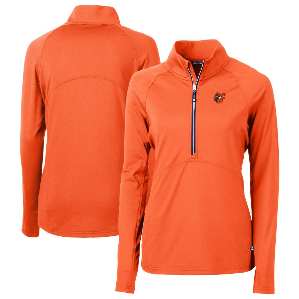Baltimore Orioles Cutter & Buck Women's  DryTec Adapt Eco Knit Stretch Recycled Raglan Half-Zip Top Sale