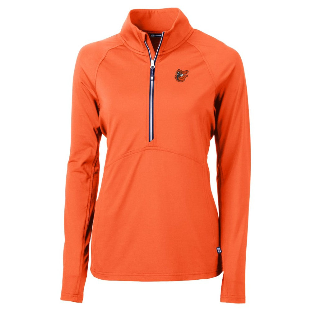 Baltimore Orioles Cutter & Buck Women's  DryTec Adapt Eco Knit Stretch Recycled Raglan Half-Zip Top Sale