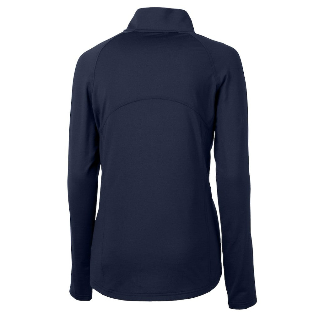 Chicago Cubs Cutter & Buck Women's Cooperstown Collection DryTec Adapt Eco Knit Stretch Recycled Raglan Half-Zip Top Sale