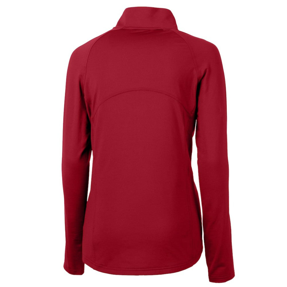 Detroit Tigers Cutter & Buck Women's Americana DryTec Adapt Eco Knit Stretch Recycled Raglan Half-Zip Top Lifestyle