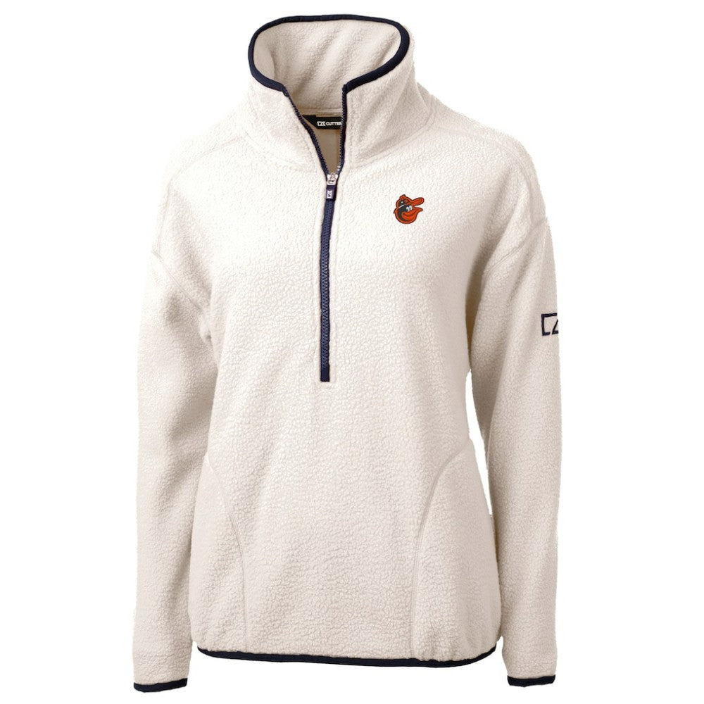 Baltimore Orioles Cutter & Buck Women's  Cascade Eco Sherpa Fleece Half-Zip Pullover Jacket Clearance