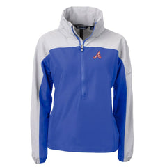 Atlanta Braves Cutter & Buck Women's  Charter Eco Recycled Half-Zip Anorak Jacket Lifestyle