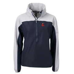 Boston Red Sox Cutter & Buck Women's  Charter Eco Recycled Half-Zip Anorak Jacket discount