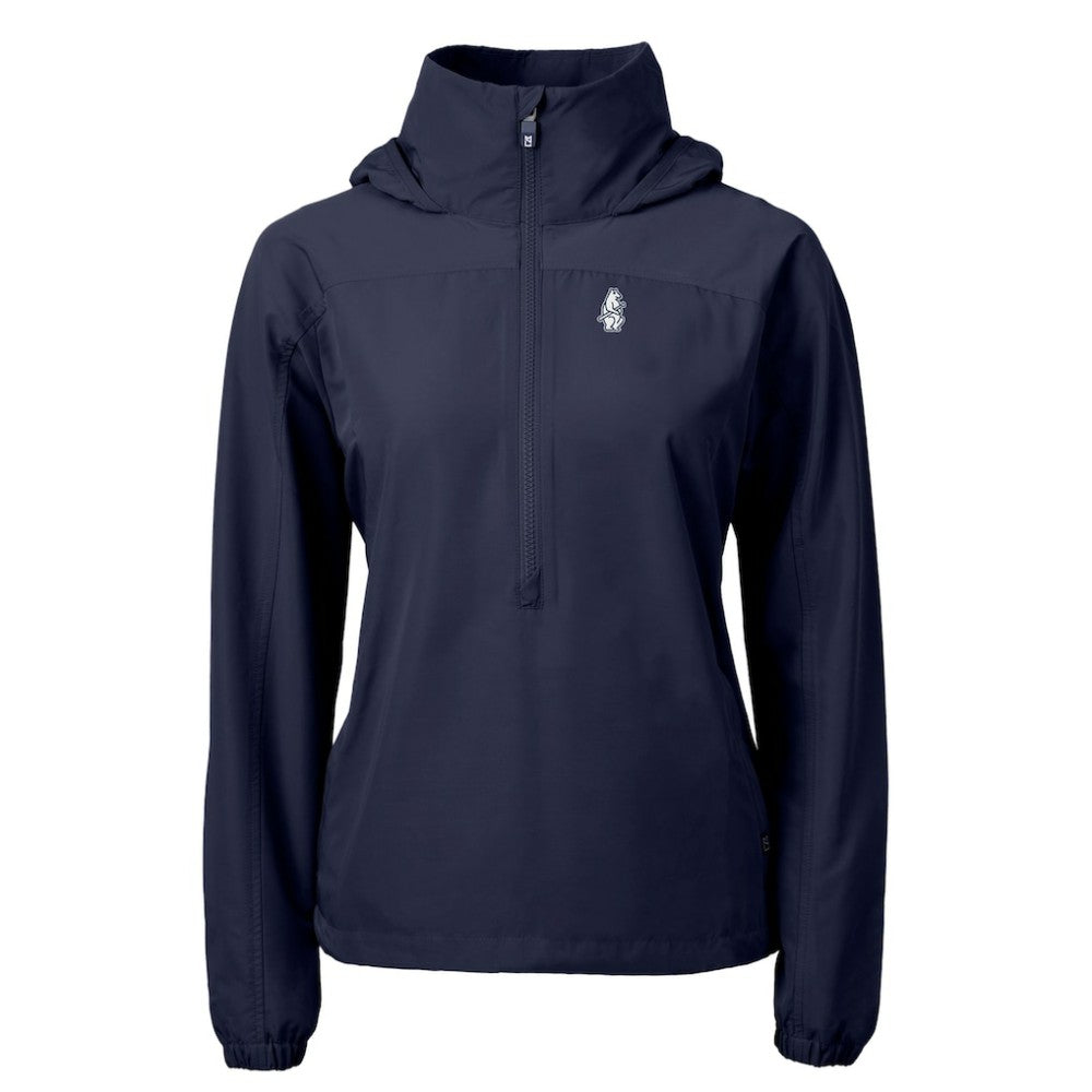 Chicago Cubs Cutter & Buck Women's Cooperstown Collection Charter Eco Recycled Half-Zip Anorak Jacket discount