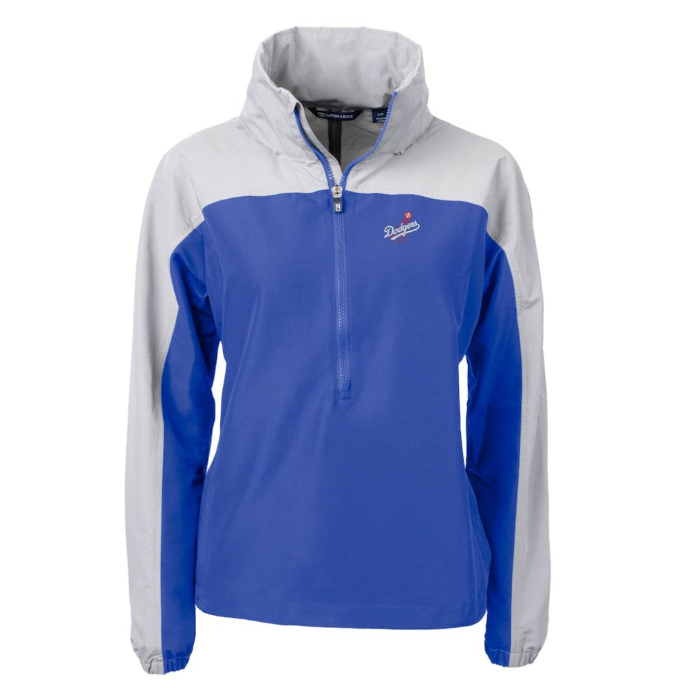 Los Angeles Dodgers Cutter & Buck Women's  Charter Eco Recycled Half-Zip Anorak Jacket Lifestyle