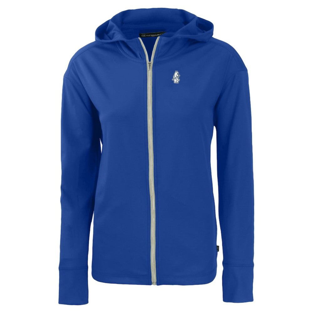 Chicago Cubs Cutter & Buck Women's Cooperstown Collection Daybreak Eco Recycled Full-Zip Hoodie Jacket Sale
