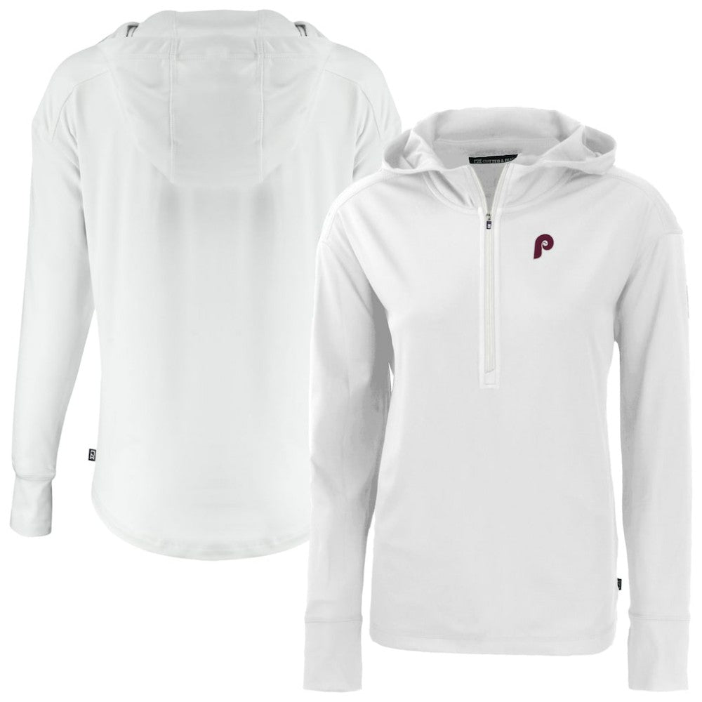 Philadelphia Phillies Cutter & Buck Women's Daybreak Eco Recycled Half-Zip Hoodie Sale