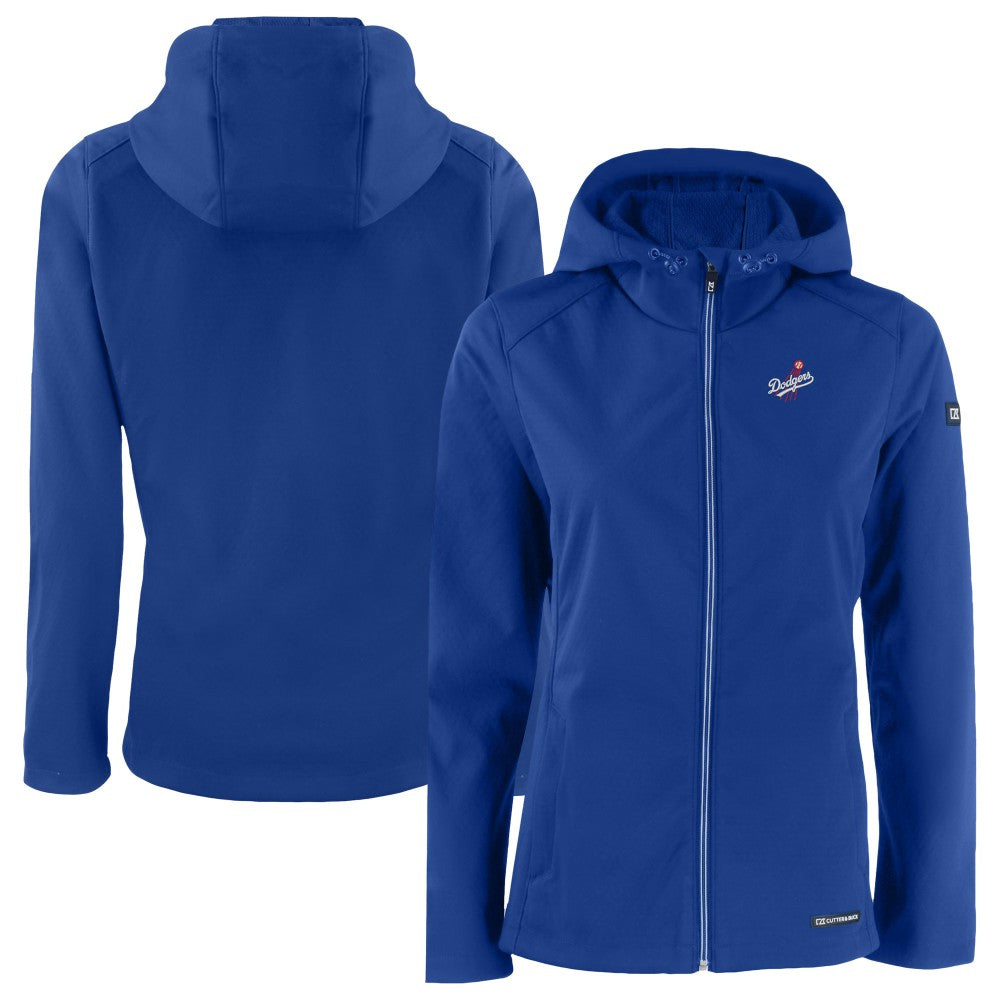 Los Angeles Dodgers Cutter & Buck Women's Evoke Eco Softshell Recycled Full-Zip Jacket discount